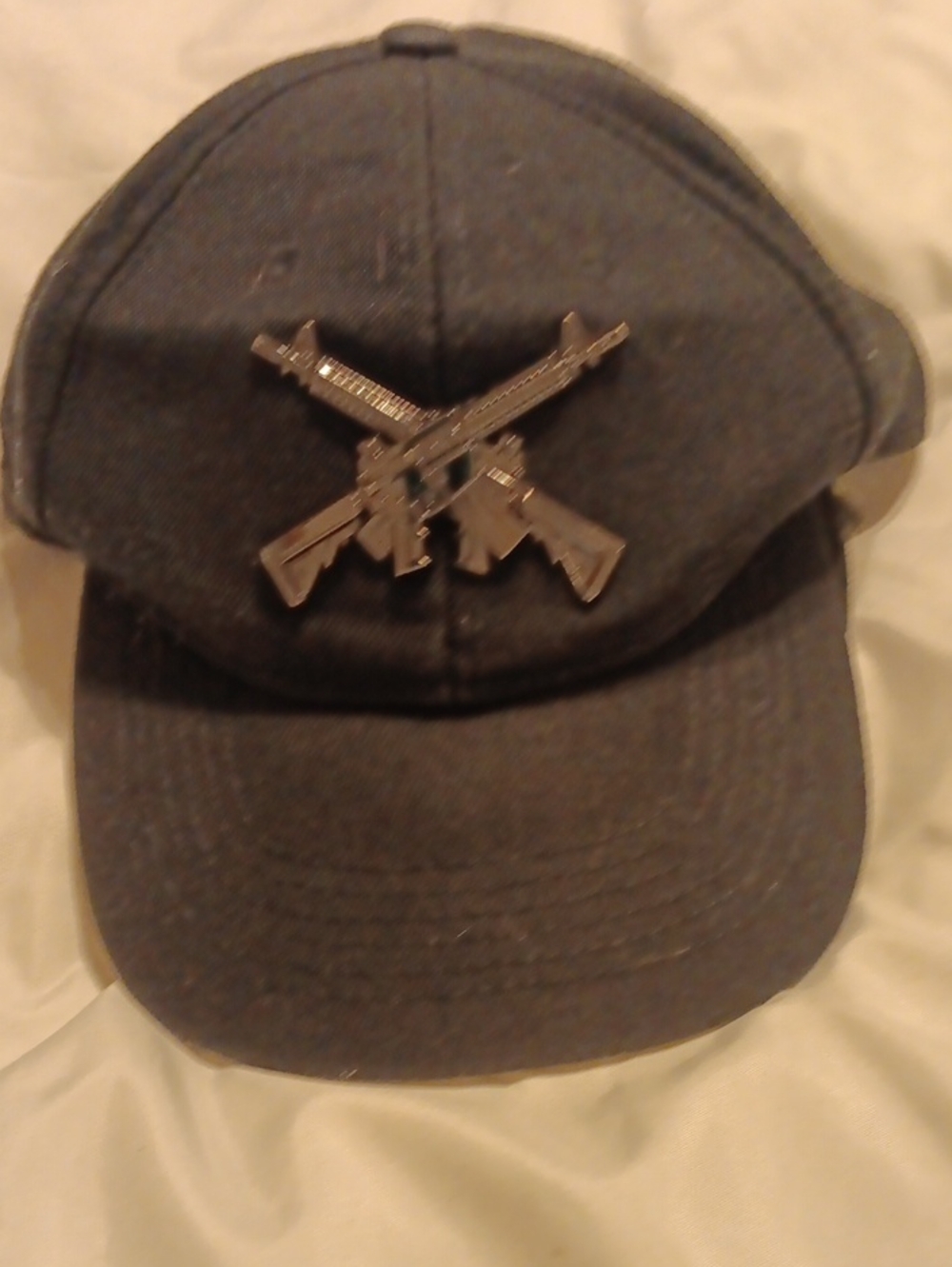 U.S. Army Black Baseball Cap with Crossed Rifles Emblem